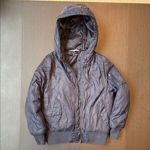 Kids Vintage Havana Navy Blue Hooded Jacket